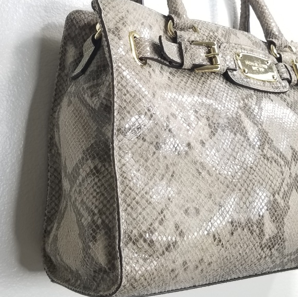 MICHAEL KORS Hamilton Snakeskin Large Emboss Tote - Picture 4 of 8